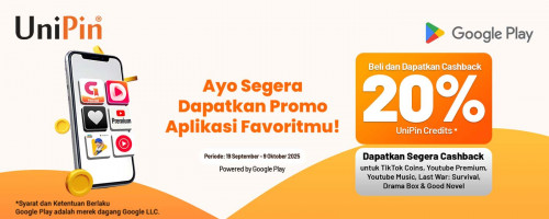 Ayo Segera Top Up Aplikasi Favoritmu dan Dapatkan Cashback 20%